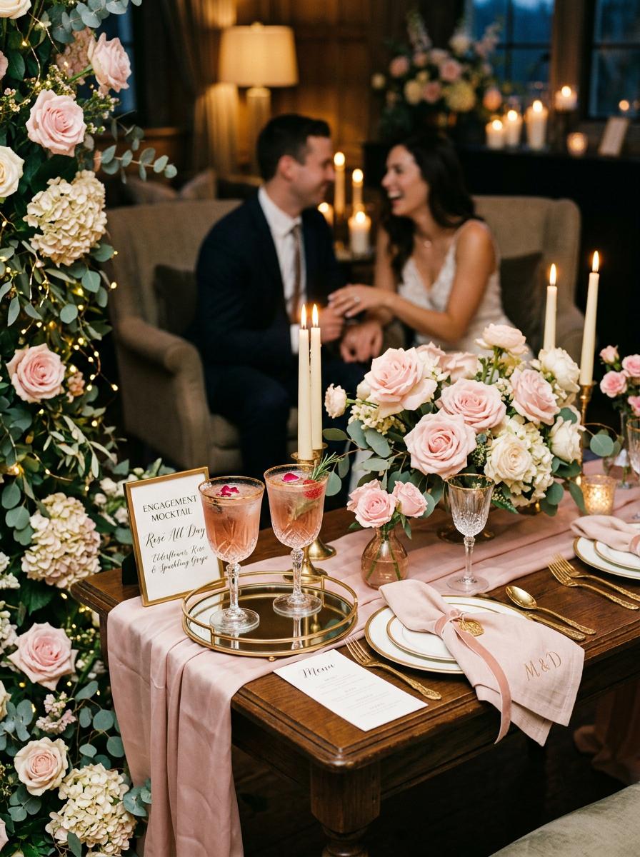 Verlovingsfeest styling met romantische decoratie